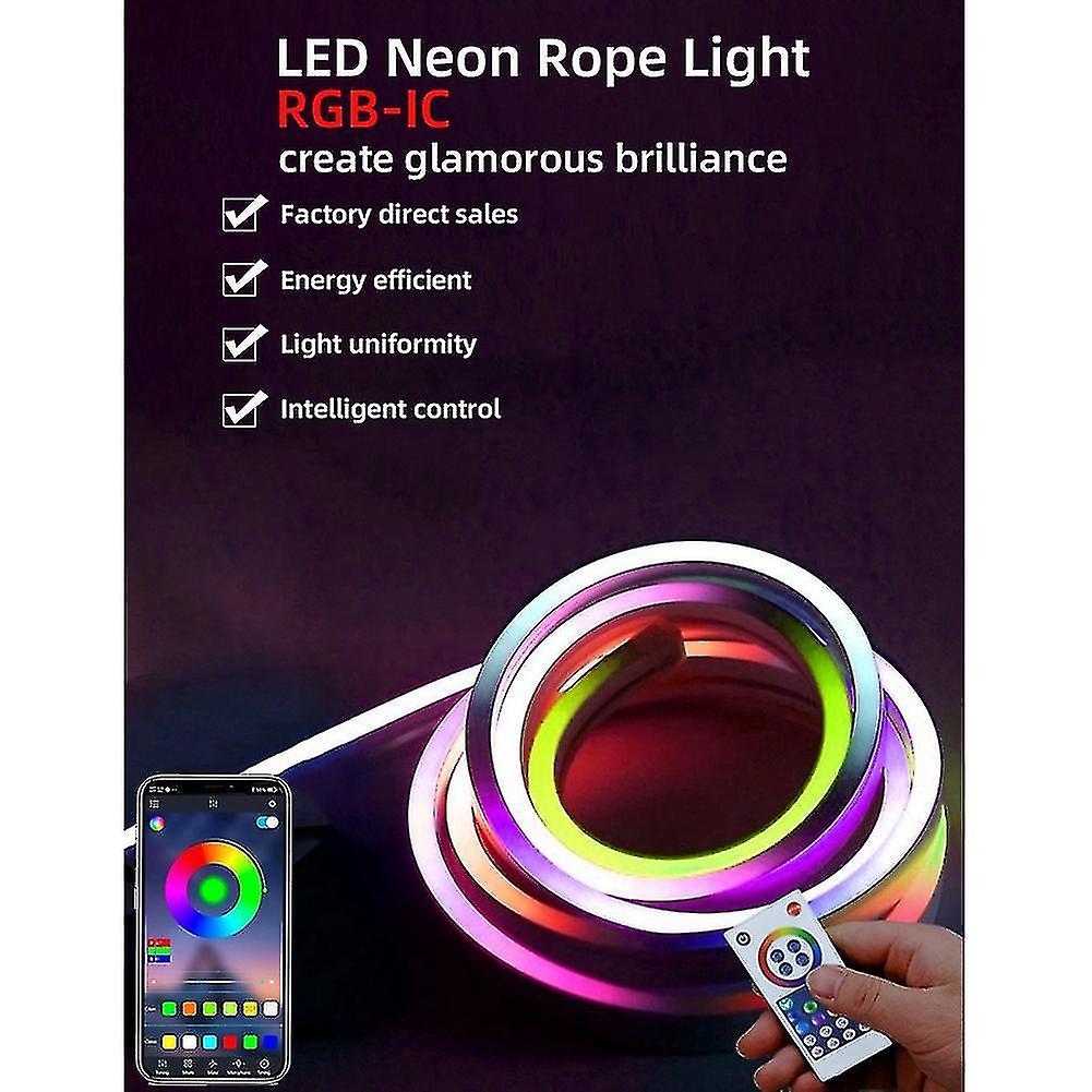 Wifi Smart Rope Light Rgb-ic， 10ft Rope Lights With Music Sync， Diy Design， Lights (not Support 5g