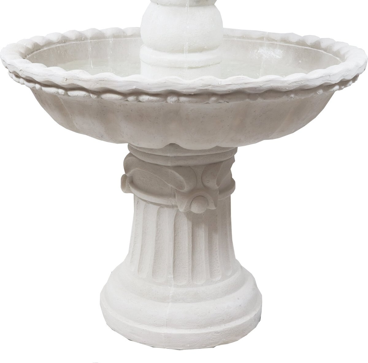 Sunnydaze Decor 4-Tier White Electric Water Fountain