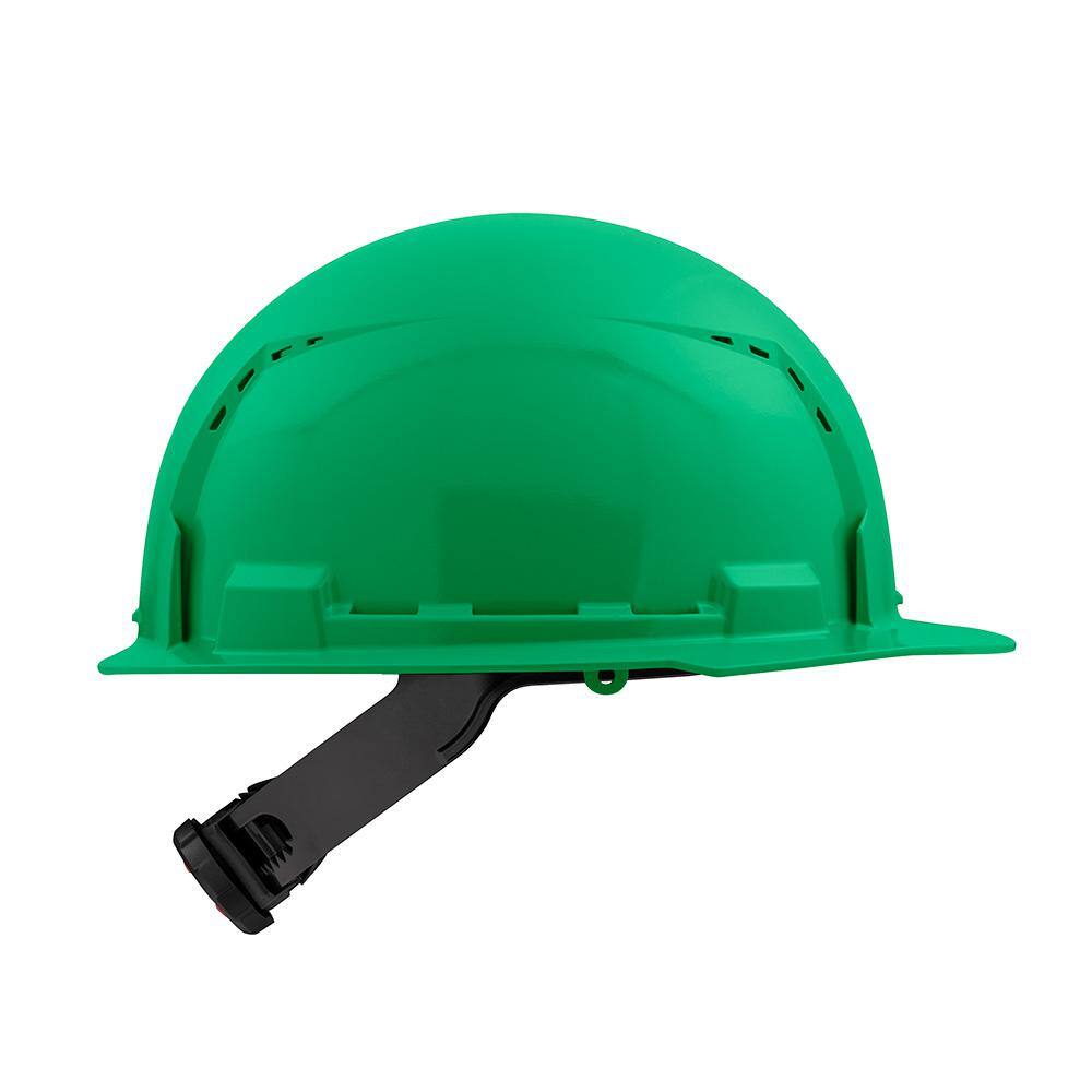 MW BOLT Green Type 1 Class C Front Brim Vented Hard Hat with 4-Point Ratcheting Suspension (10-Pack) 48-73-1206X10