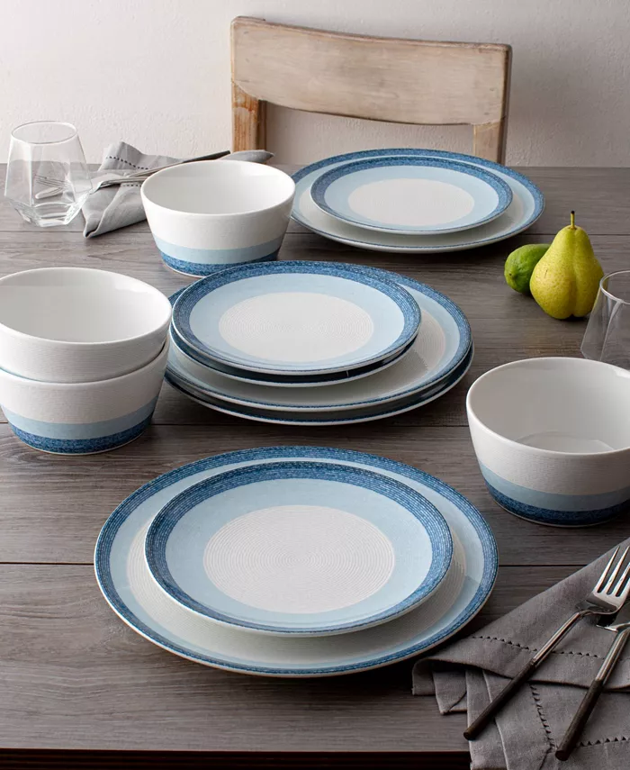 Noritake Colorscapes Layers 12 Piece Coupe Dinnerware Set