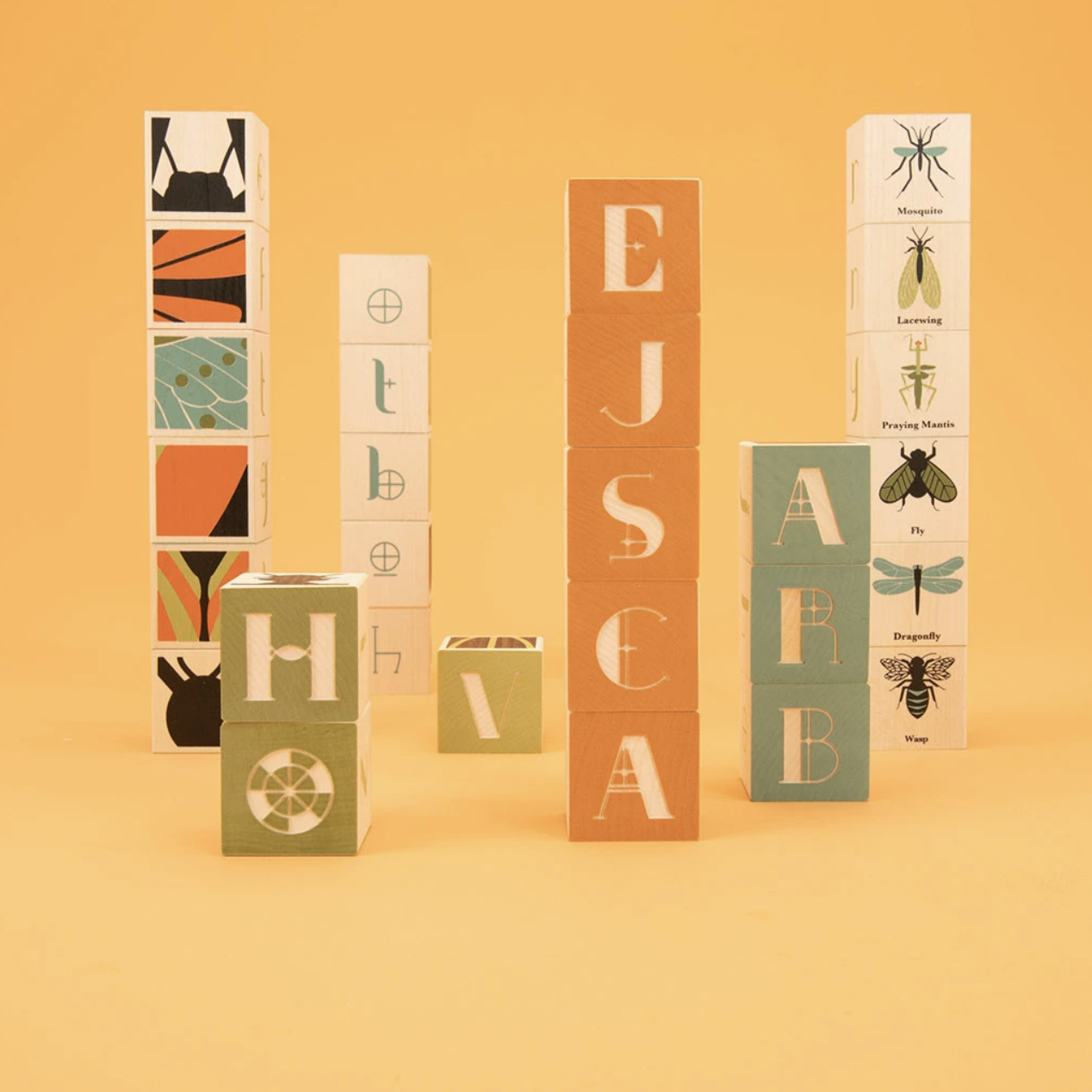 Bug Wooden Blocks by Uncle Goose