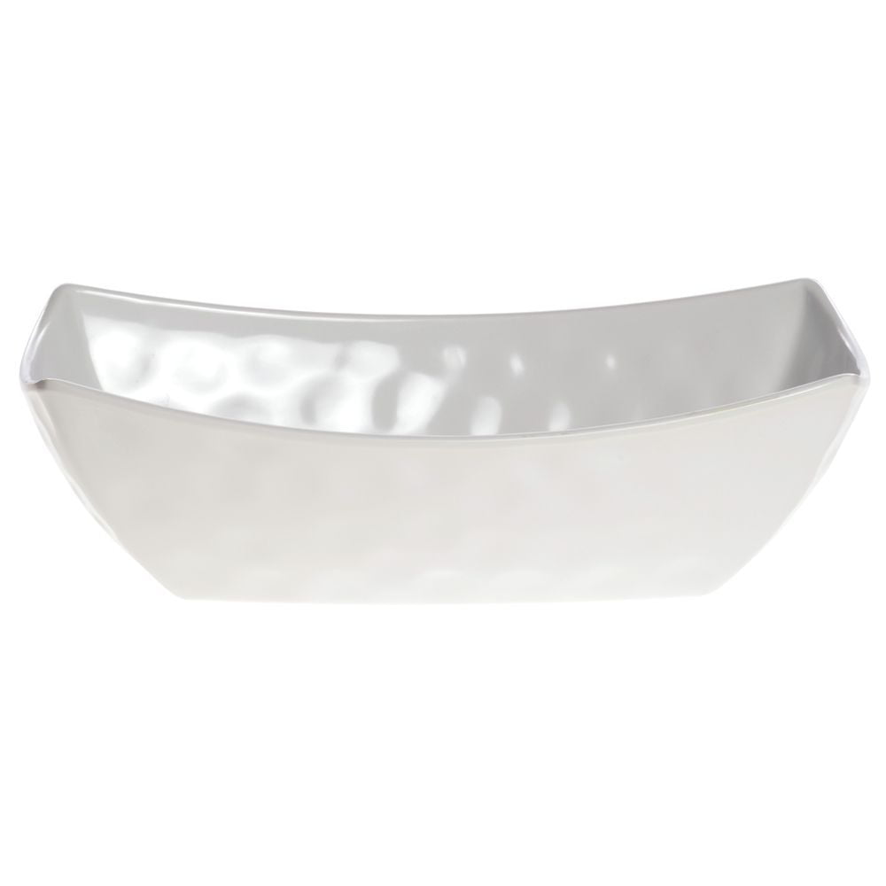 HUBERT® Melamine Serving Bowl With Hammered Finish - 12 3/4L x 6 3/4 W x 4H