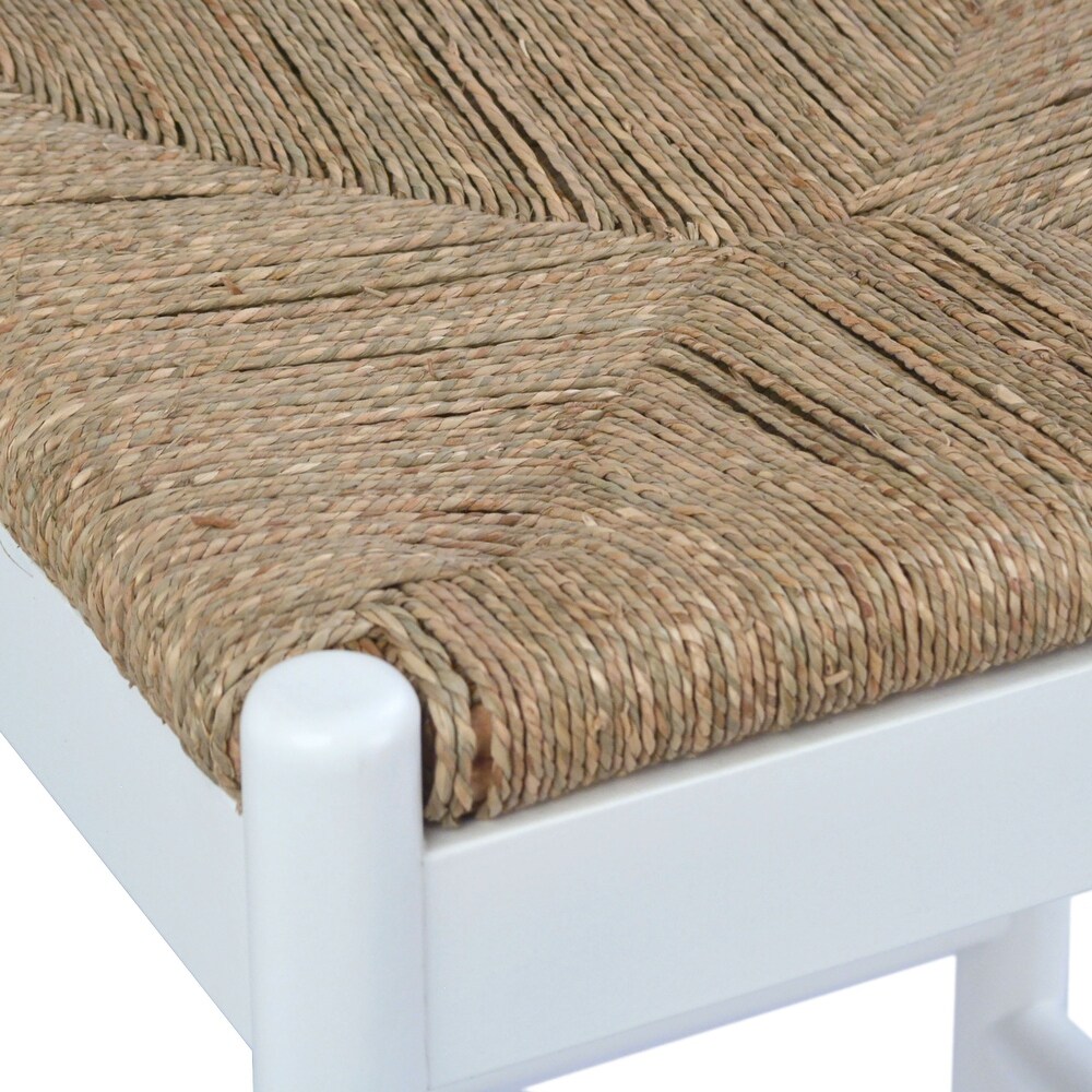 Kairo Oak and Natural Woven Wicker Dining Counter Stool