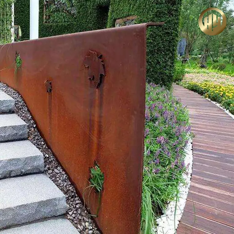 Simple Corten Steel Rusty Metal Factory Supply Lawn Edging