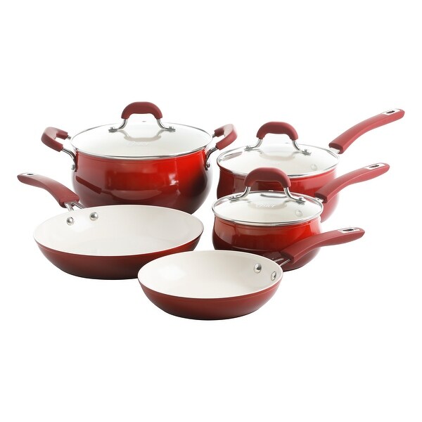 Wright Park 8-Piece Gradient Grey Aluminum Non-Stick Belly S