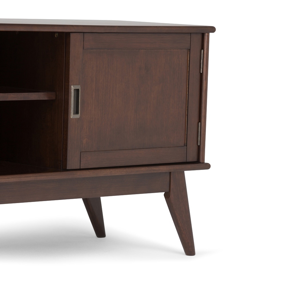 WYNDENHALL Tierney SOLID HARDWOOD 60 inch Wide Mid Century Modern TV Media Stand For TVs up to 65 inches   60\