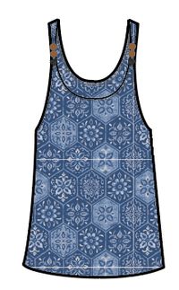 Dawny Recycled Cotton Vest - Tile Dark Denim