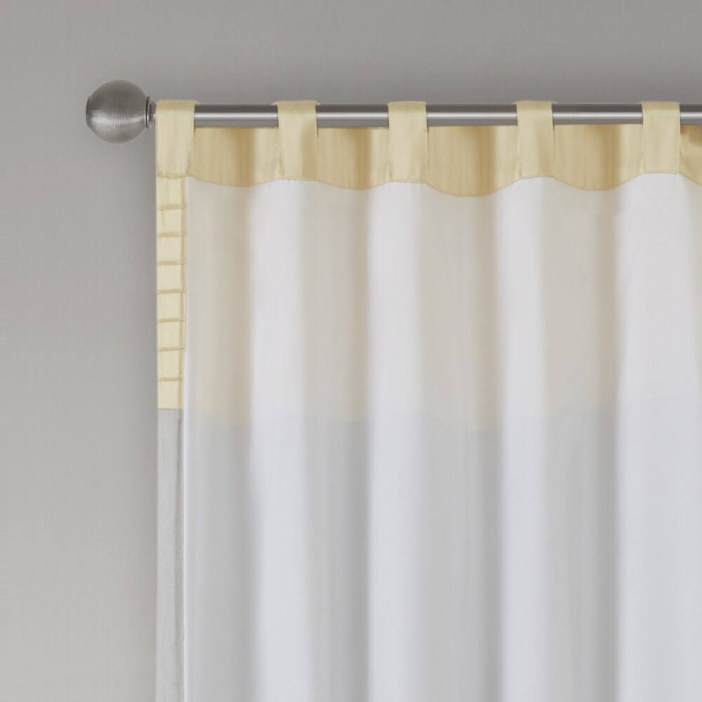 Madison Park Selma Polyoni Pintuck Single Window Curtain Panel