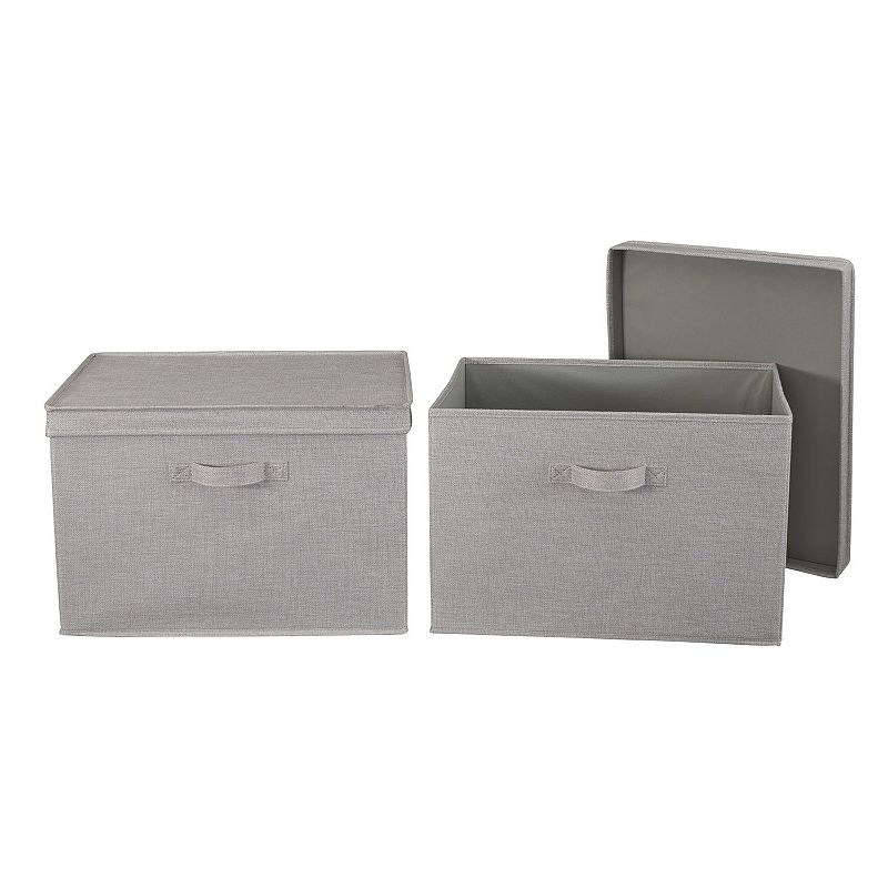 Household Essentials Wide Storage Boxes with Lids 2-piece Set