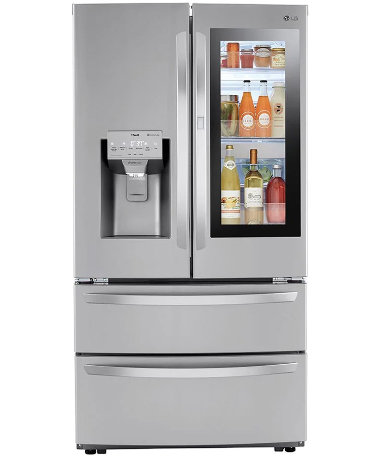 LG 28 Cu. Ft. Stainless Steel Smart InstaView Door-In-Door Double Freezer Refrigerator With Craft Ice