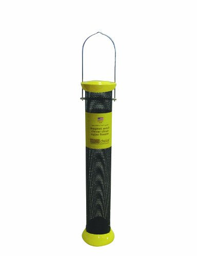 Birds Choice XCC18 Magnet Mesh Clever Clean Feeder， Nyjer Bird Feeder， 1.5 Quart， Yellow