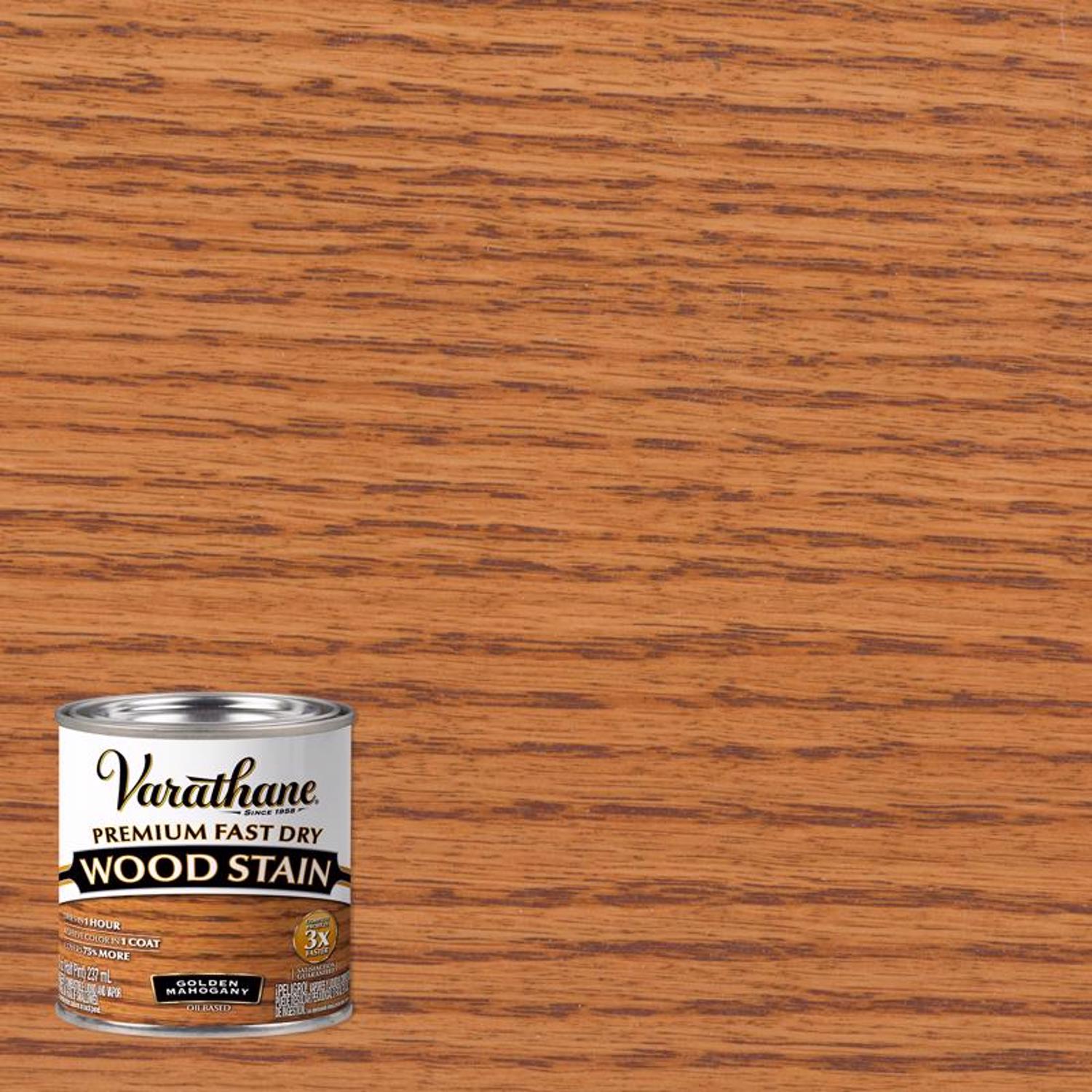 Varathane Premium Golden Mahogany Oil-Based Fast Dry Wood Stain 0.5 pt