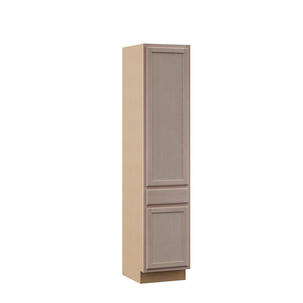 Hampton Bay Hampton 24 in. W x 18 D 84 H Assembled Pantry Kitchen Cabinet in Unfinished KPDR2484-UF