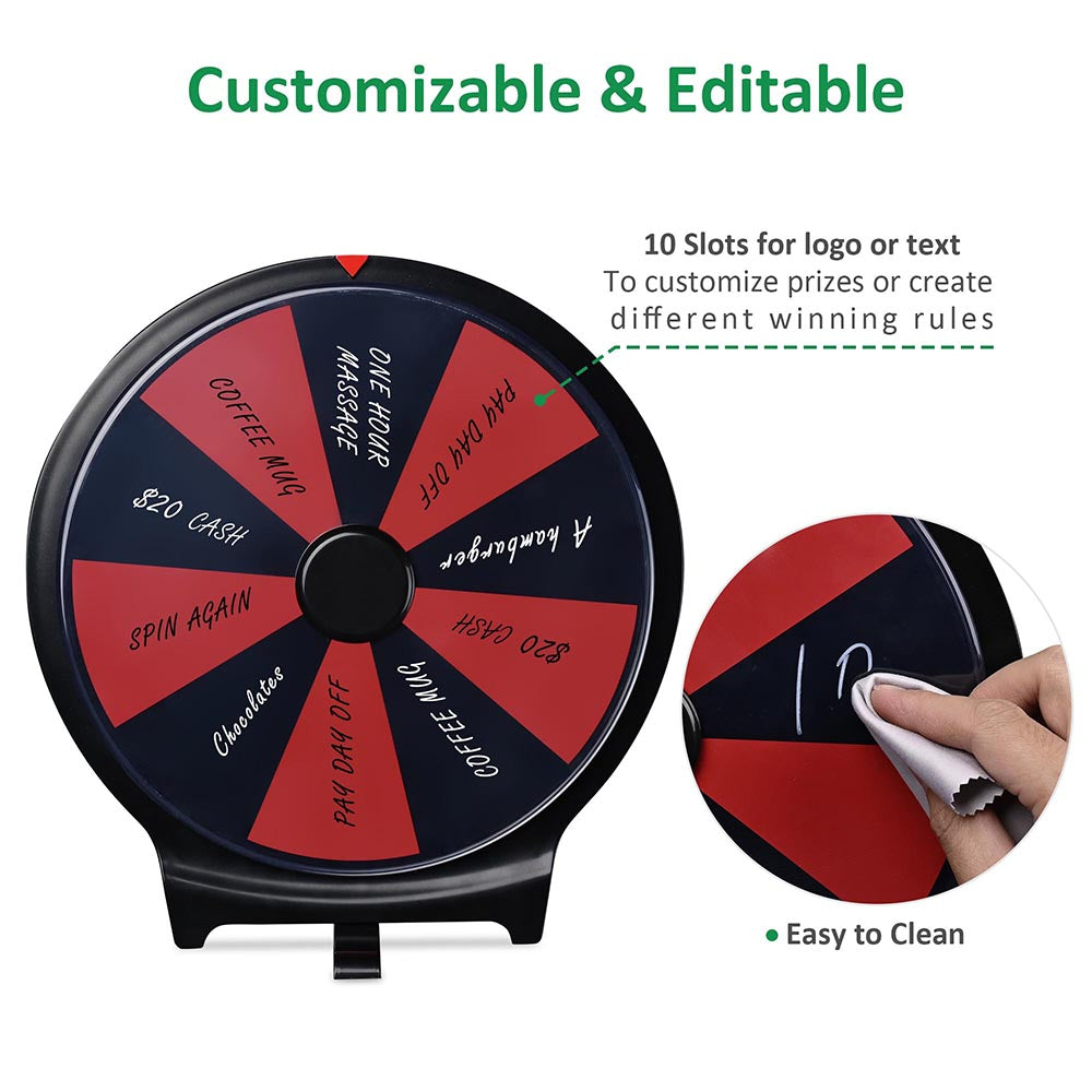 WinSpin Drinko Game Wheel Tabletop Dry Erase Prize Wheel 10