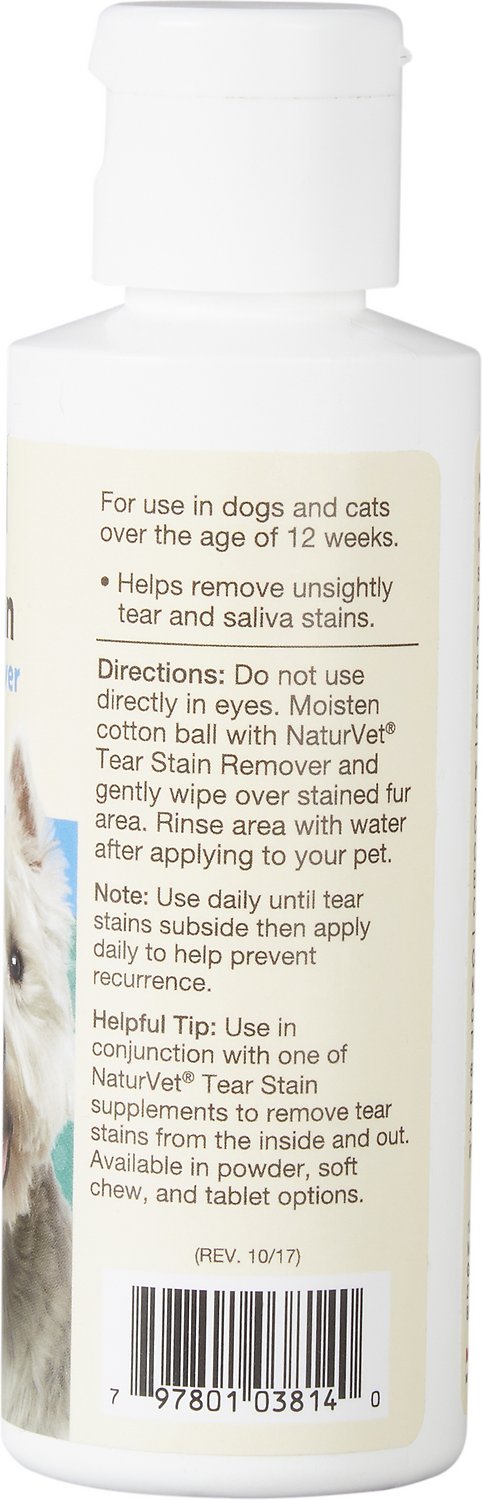 NaturVet Tear Stain Remover Dog and Cat Liquid Topical Formula andndash; Pet Empire and Supplies