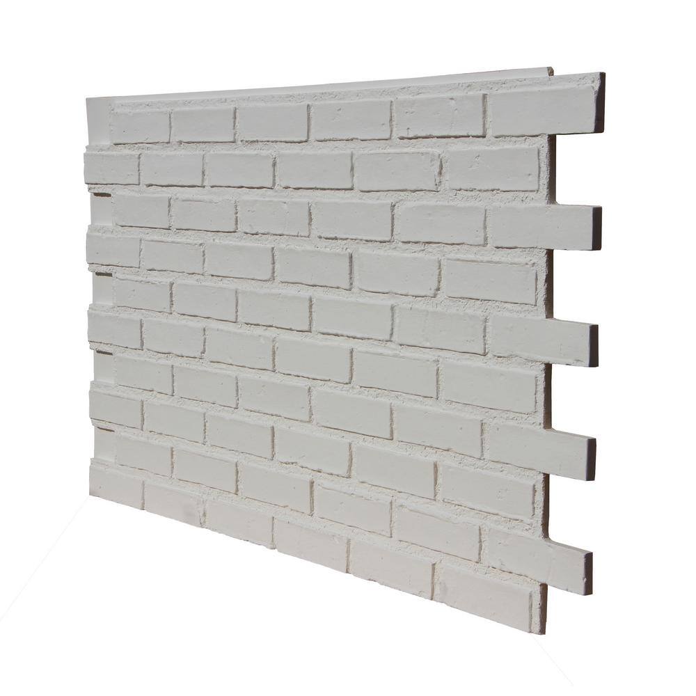TRITAN BP 43.5 in. x 24 in. Polyurethane Interlocking Siding Panel in Coconut White BB-4824-CWE