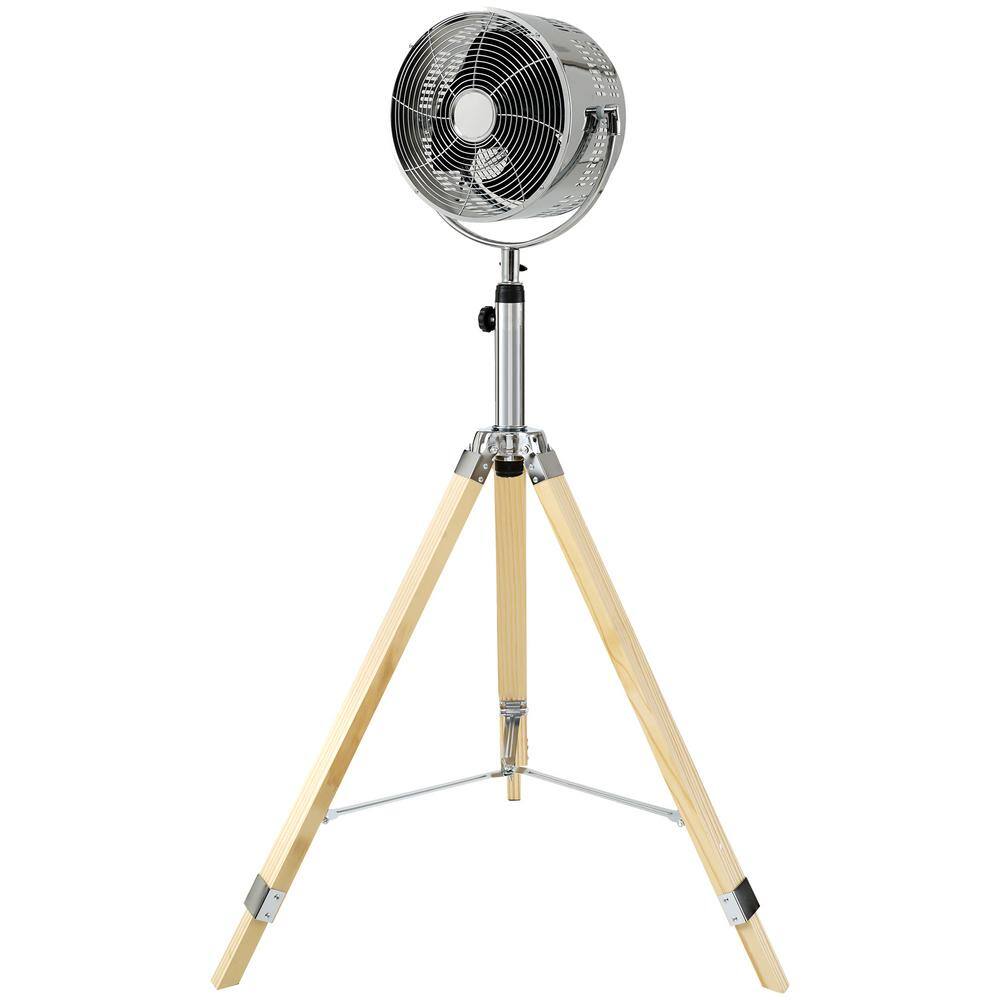 Aoibox 10 Inch Silver 3 Speed Adjustment Tripod Pedestal Fan Multiple Wide Angle Standing Fan for Bedroom Living Room Office SNMX2870