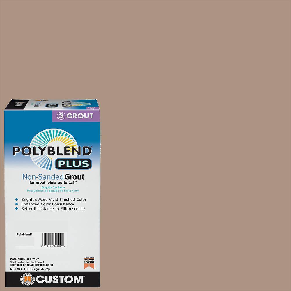 Custom Building Products Polyblend Plus #135 Mushroom 10 lb. Unsanded Grout PBPG13510