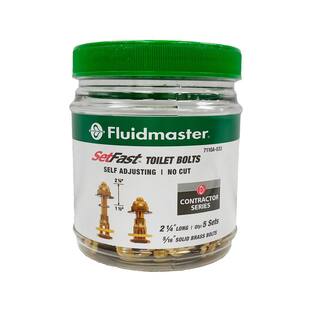 Fluidmaster SetFast 516 in. x 2-14 in. No Cut Brass Closet Toilet Bolt Kit Contractor Pack 7110A-033-T5