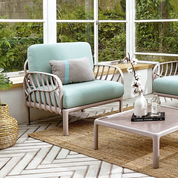 Laurel Outdoor Club Chair With Cushion Gray seafoam Lagoon