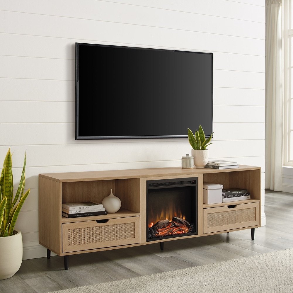 Middlebrook 70 inch Rattan Door TV Stand