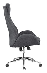 Cruz Upholstered Office Chair With Padded Seat Grey And Chrome-881150