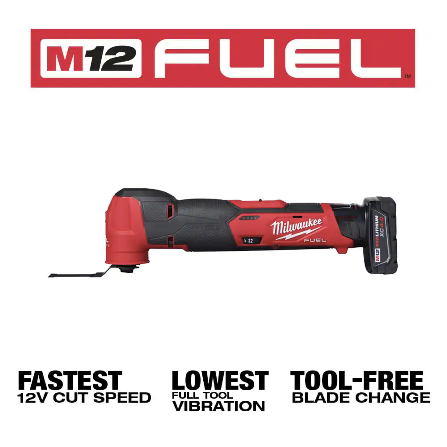 Milwaukee M12 FUEL 12-Volt Lithium-Ion Cordless Oscillating Multi-Tool Kit 2526-21XC