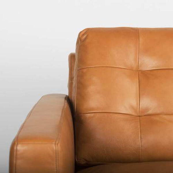 Olaf Tan Leather Sofa