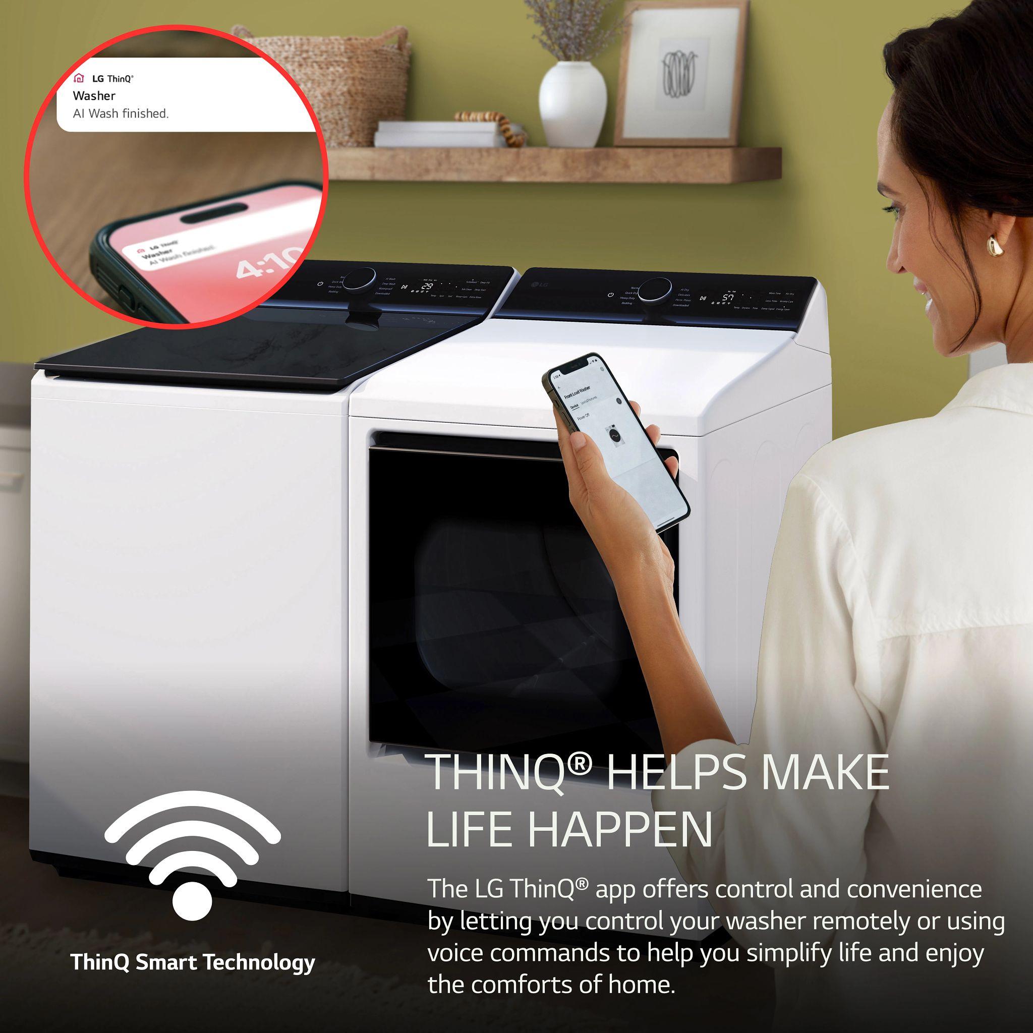 Lg WT8400CW 5.5 Cu. Ft. Mega Capacity Smart Top Load Washer With Easyunload™ & Ai Sensing