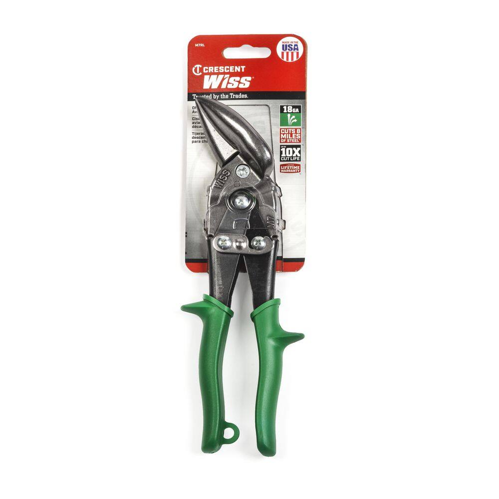 Wiss 9-14 in. Compound Action Offset Straight and Right Cut Aviation Snips M7R