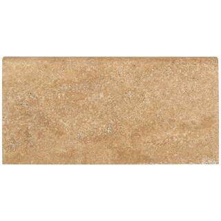 MSI 2 in. x 12 in. x 24 in. Mediterranean Walnut Brushed Travertine Pool Coping (40-Pieces80 sq. ft.Pallet) TWAL1224HUFBR