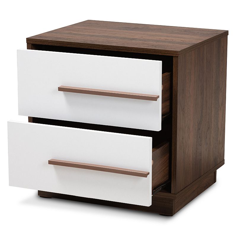 Baxton Studio Mette Medium Brown Nightstand