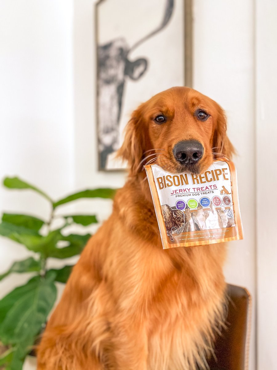 Tender and True Bison Recipe Grain-Free Jerky Dog Treats， 4-oz bag