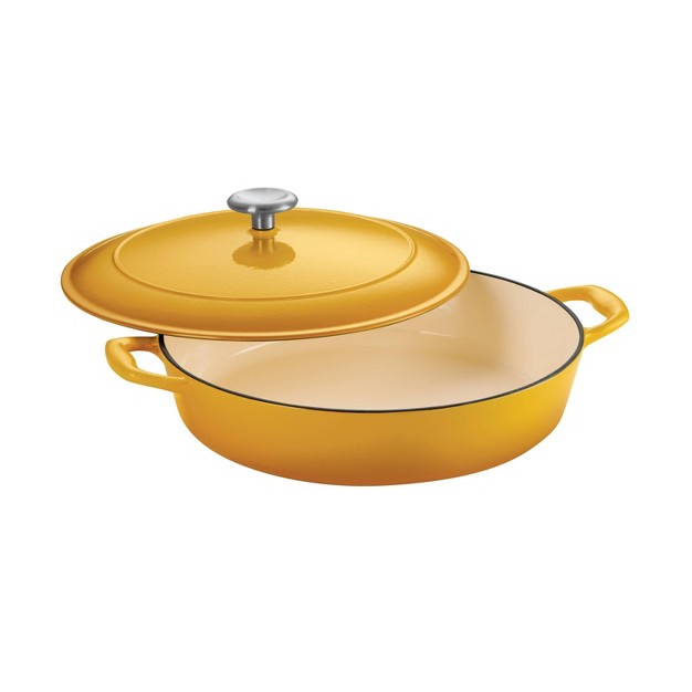 Tramontina 4qt Enameled Cast Iron Covered Braiser Sunrise