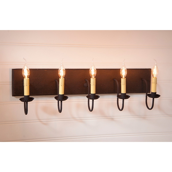 Irvin's Tinware 9199TBOR 5 Light Vanity Light in B...