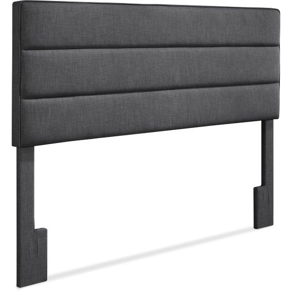 Serta Palisades Upholstered Headboard， King Size， Charcoal Gray - - 21827916