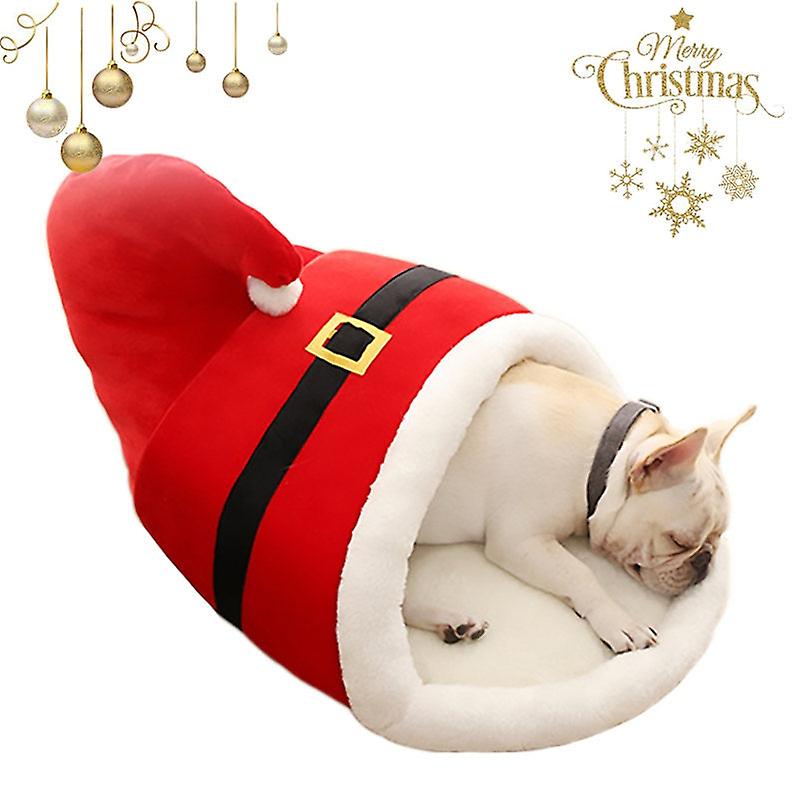 Christmas hat shaped dog bed