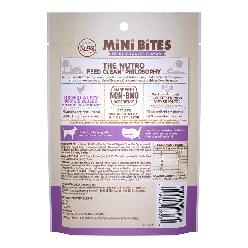 Mini Bites Berry and Yogurt Flavor Dog Treats 8oz