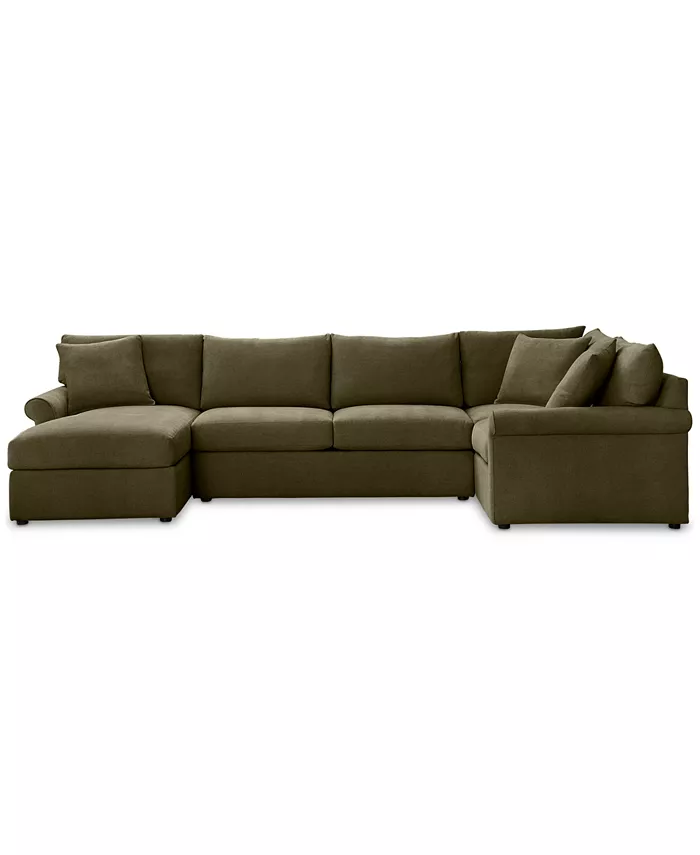 Furniture Wrenley 138 4-Pc. Fabric Modular Chaise Sectional Sofa