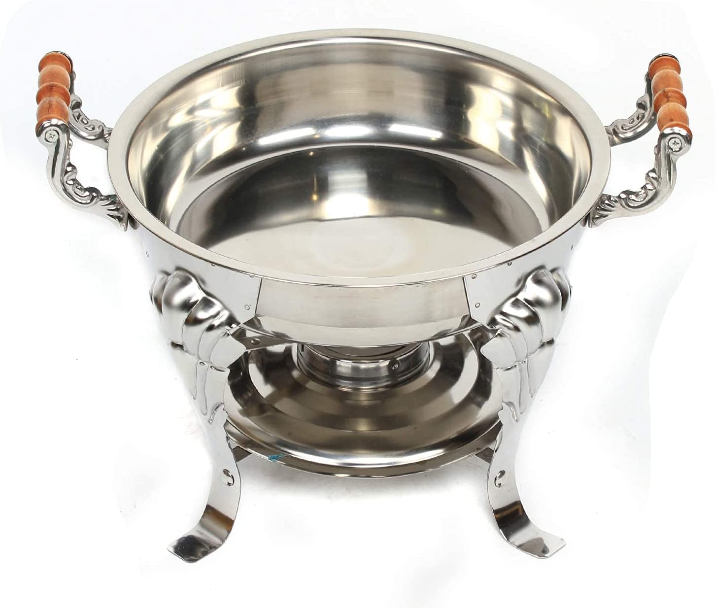 TFCFL Chafing Dish Stainless Steel Full Size Catering Buffet Food Heater Warmer Catering Round