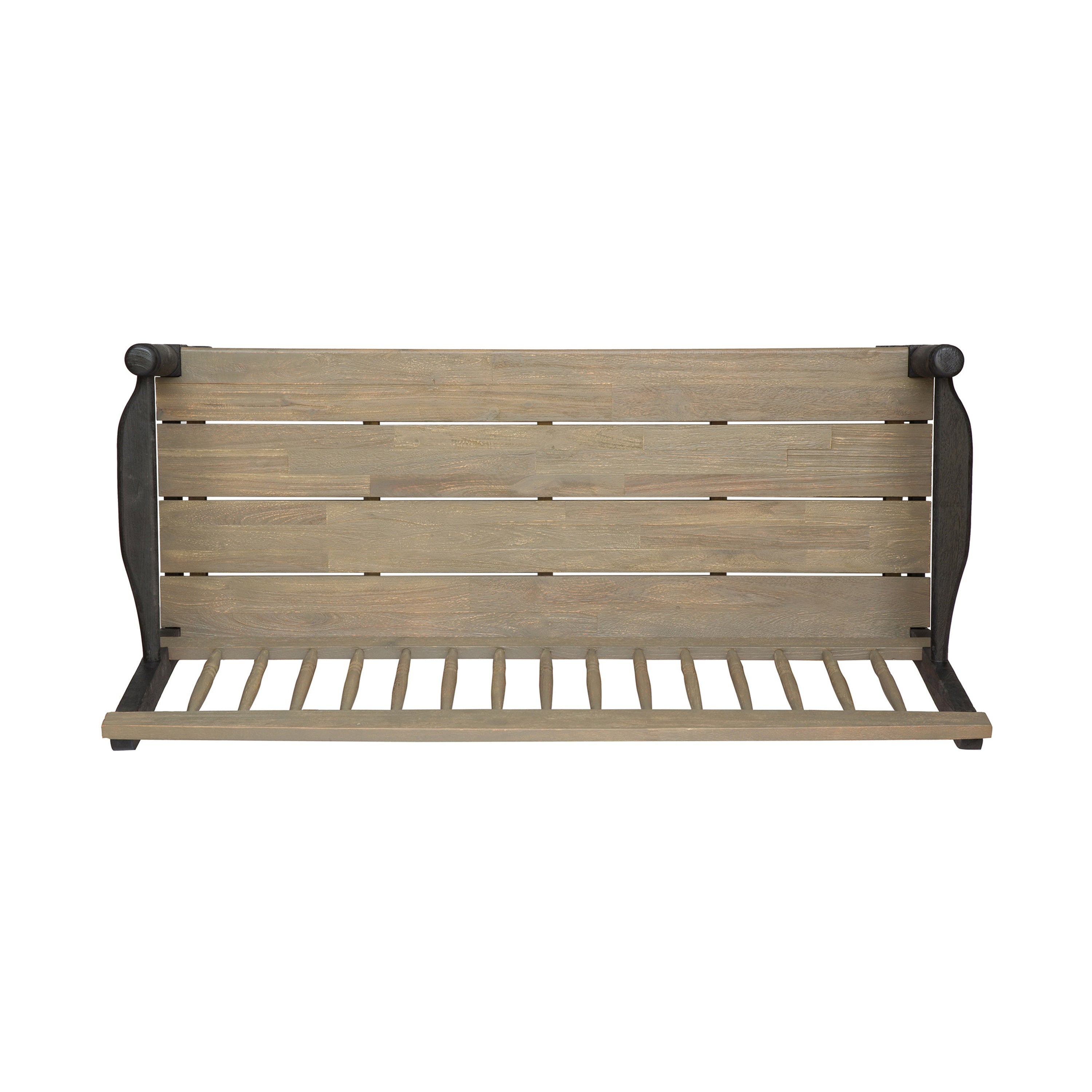 Daphne Outdoor Acacia Wood Bench with Shelf