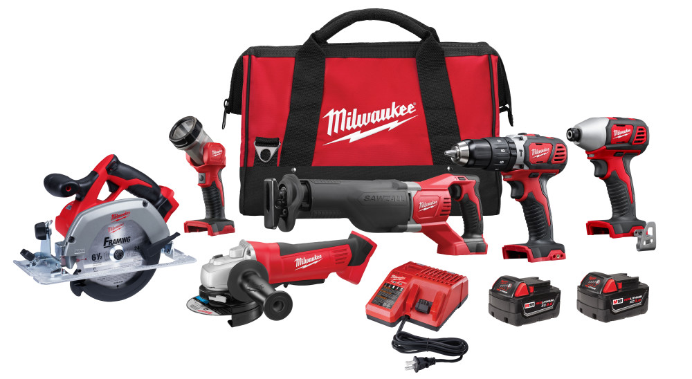 Milwaukee M18 Cordless Lithium-Ion 6-Tool Combo Kit 2696-26 from Milwaukee