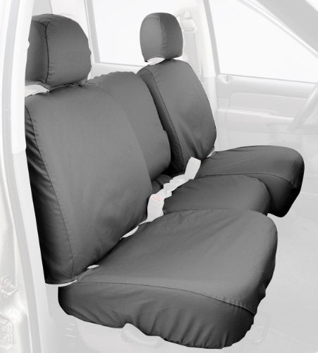 Covercraft Custom-Fit Front Bench SeatSaver Seat Covers - Polycotton Fabric， Grey