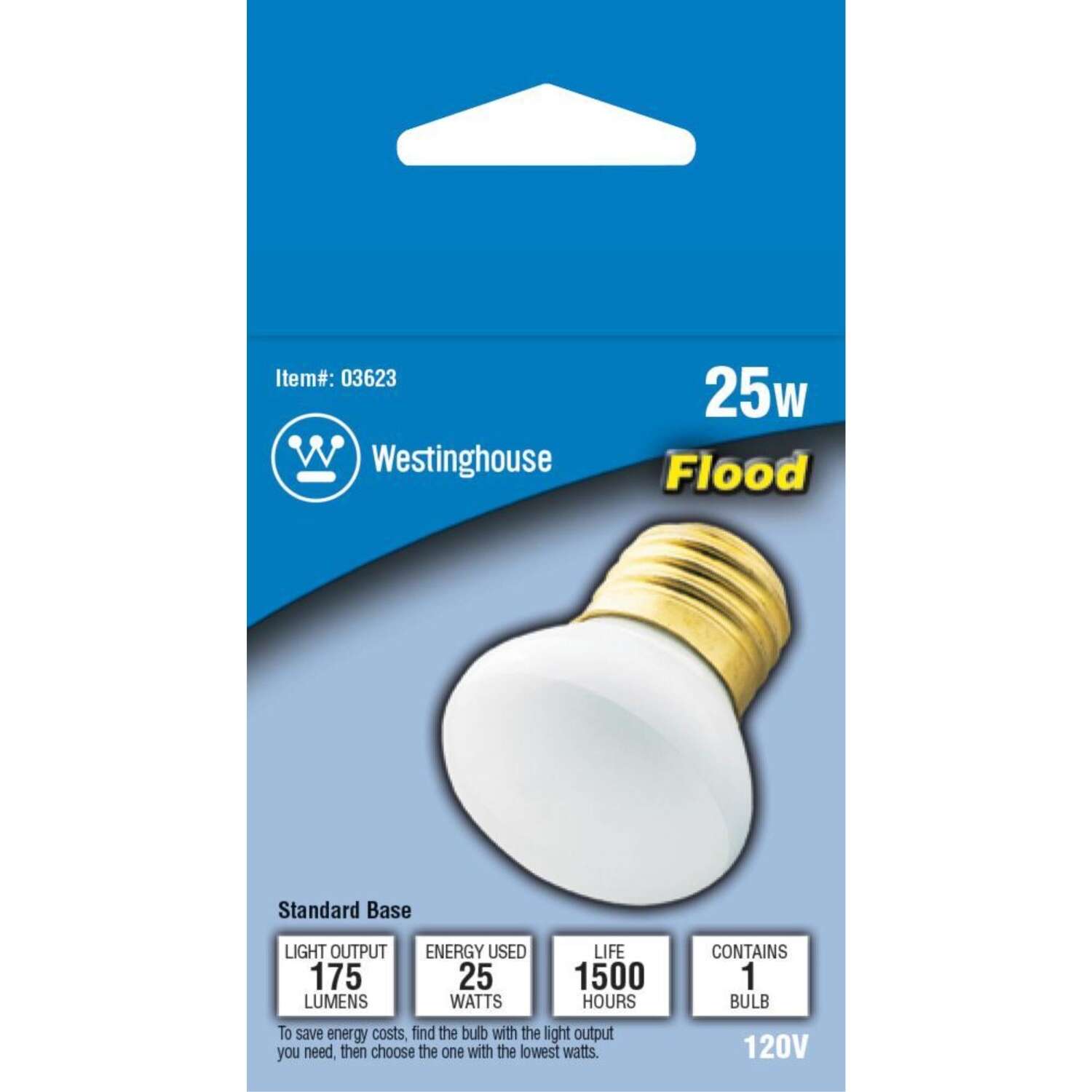 Westinghouse 25 W R14 Floodlight Incandescent Bulb E26 (Medium) White 1 pk