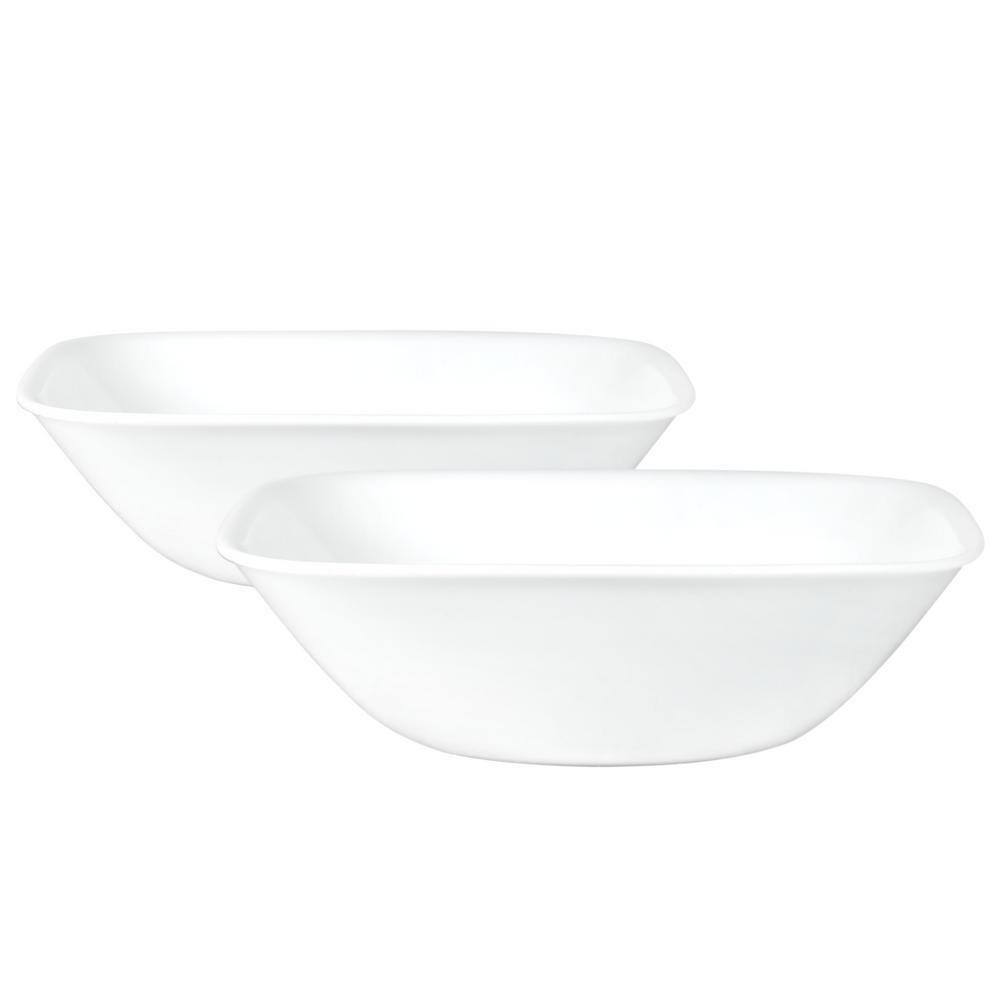 Corelle Square 32-Oz Bowl Pure White (2-Pack) 1123916