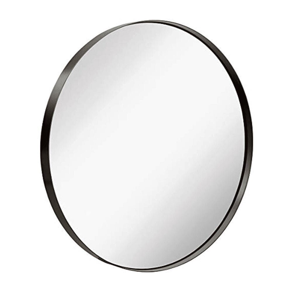 Contemporary Brushed Metal Bronze Wall Mirror (30