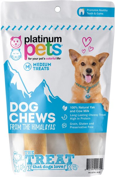 Platinum Pet Treats Pets Dog Chews from the Himalayas Dog Treats， Medium