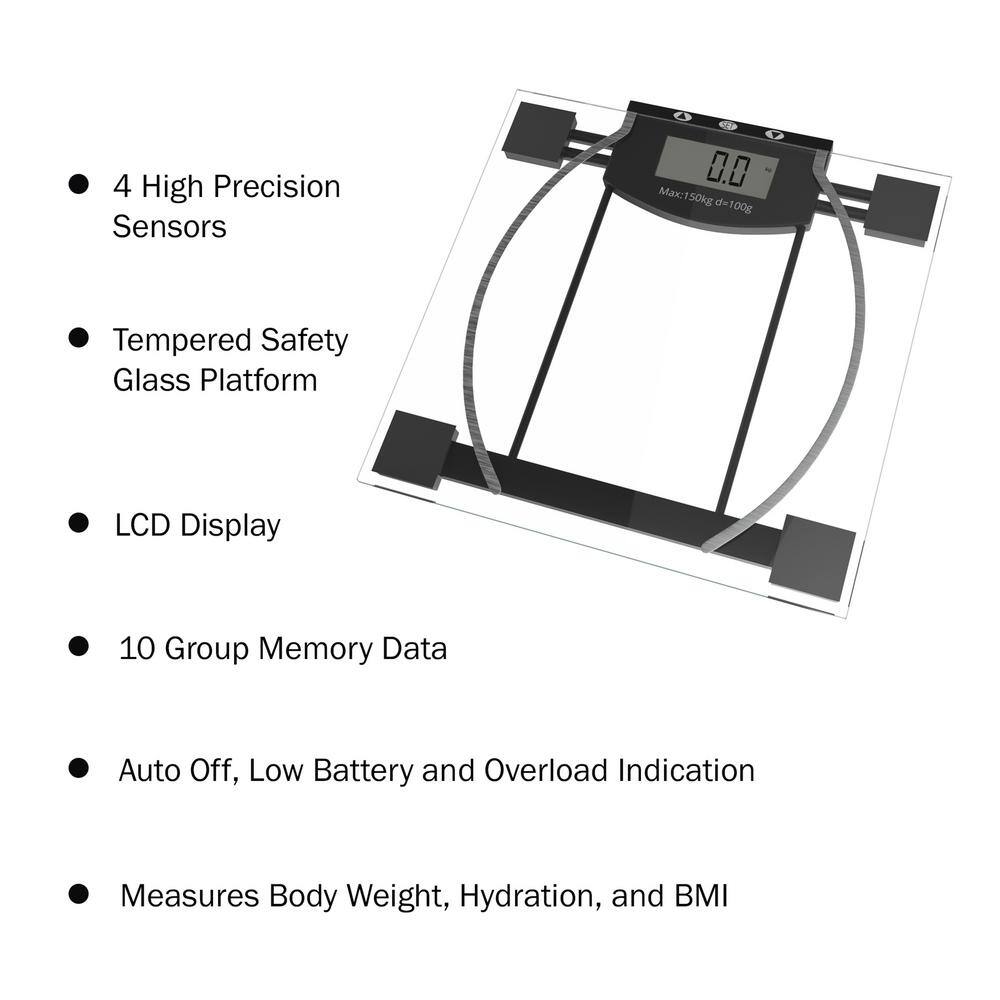 Remedy Digital Body Weight Fat and Hydration Scale-BIA 72-6628B