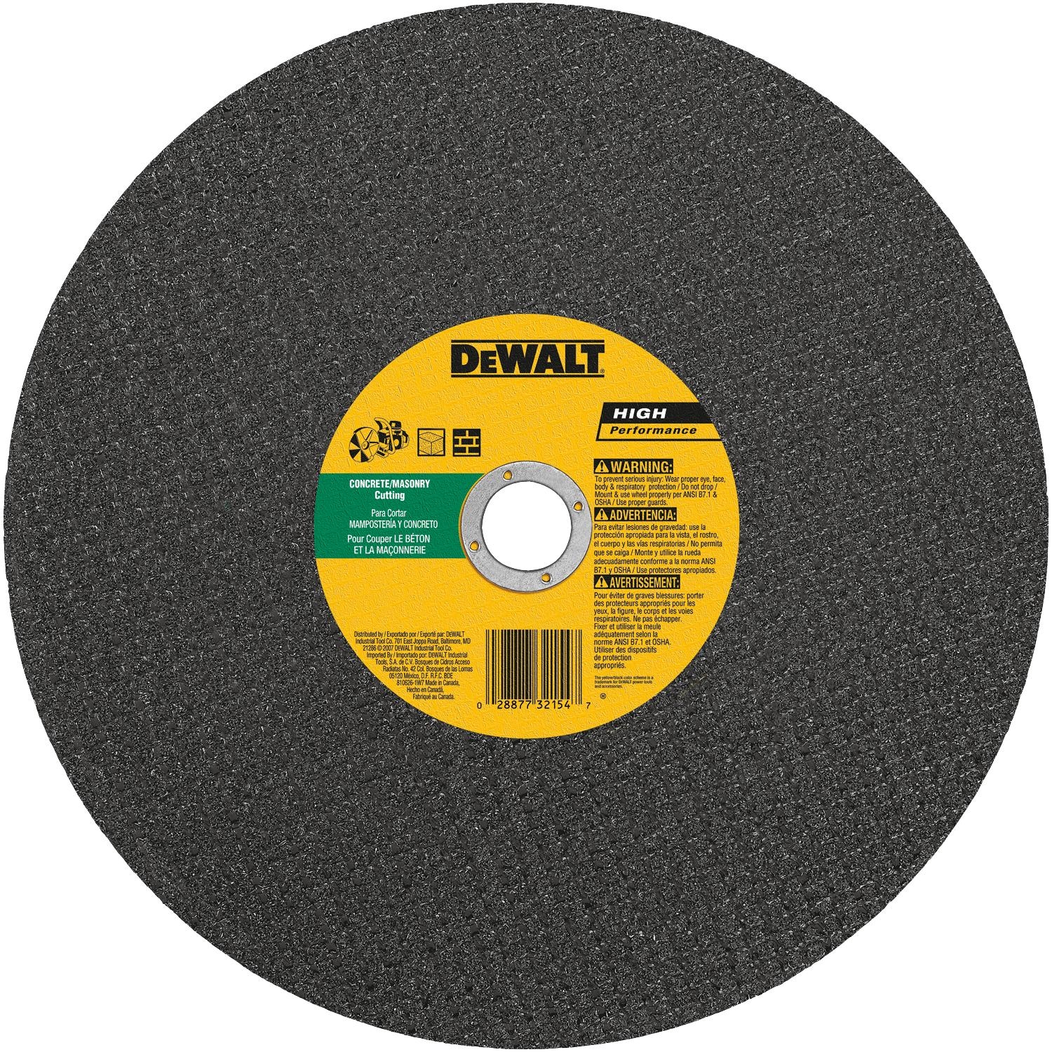 DW 14 in. D X 0.78 in. Silicon Carbide Cut-Off Wheel 1 pc