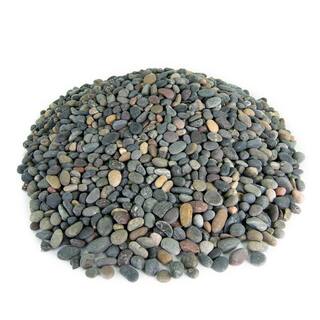 Southwest Boulder  Stone 21.6 cu. ft. 38 in. 2000 lbs. Mixed Mexican Beach Pebble Smooth Round Rock for Garden and Landscape Design MPBM38